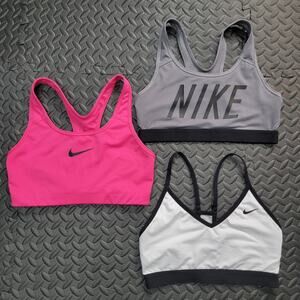 Nike Dri Fit Sports Bra Bundle Medium 3 Piece Lot Athleisure Gorpcore